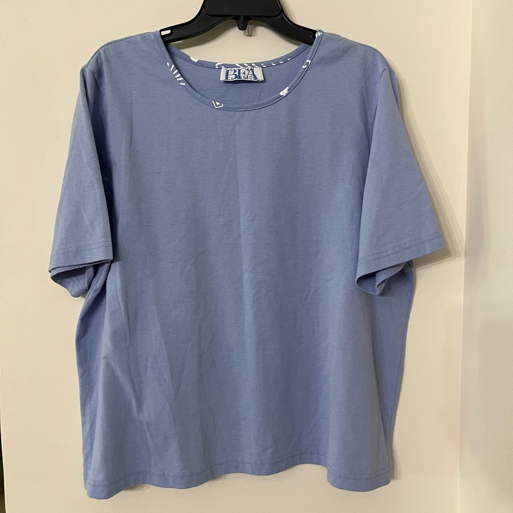 Vintage BFA Classica Women's Top Size 2X Made In USA Blue